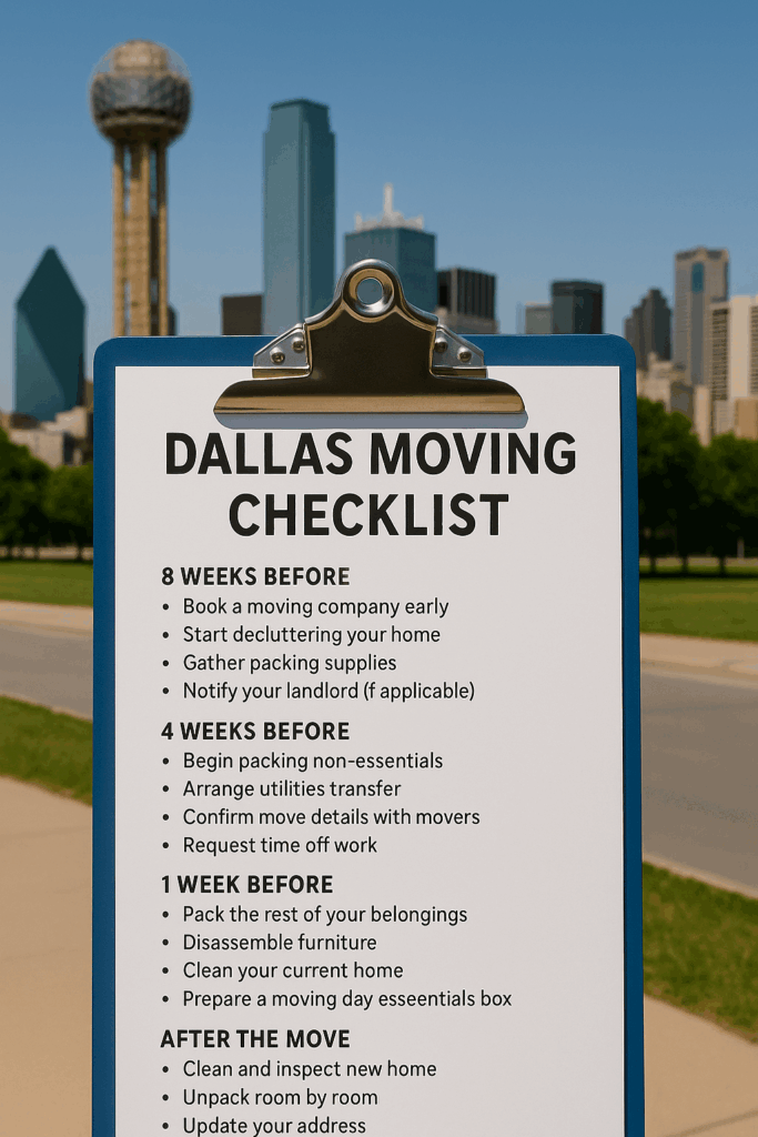 dallas moving checklist